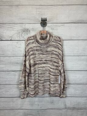 Liz Claiborne Plus Size Mauve Pink Knit Turtle Neck Sweater Size 0X